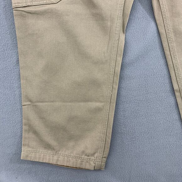Duluth Trading Co. Cargo Work Pants Mens Size 44X28 Beige Fire Hose Relaxed Fit - Picture 3 of 16